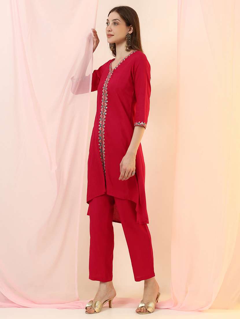 women pink kurta pant set ethnic suit - 22486931 -  Standard Image - 2