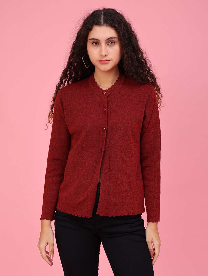 Women Solid Long Sleeve Cardigan - 22488278 -  Standard Image - 2