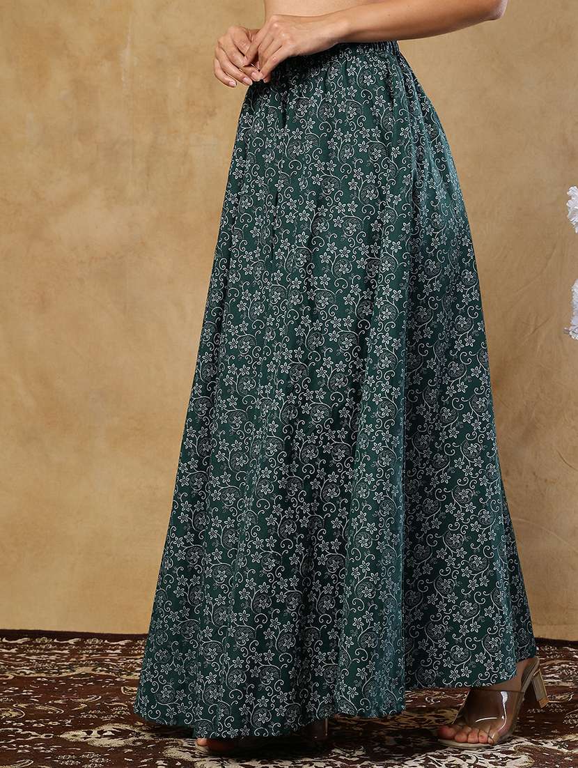 women green cotton a-line skirt - 22489347 -  Standard Image - 2