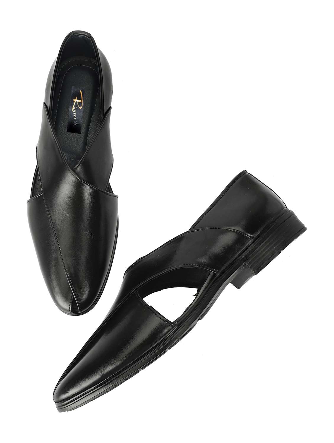 men black slip on sandal - 22489407 -  Standard Image - 2