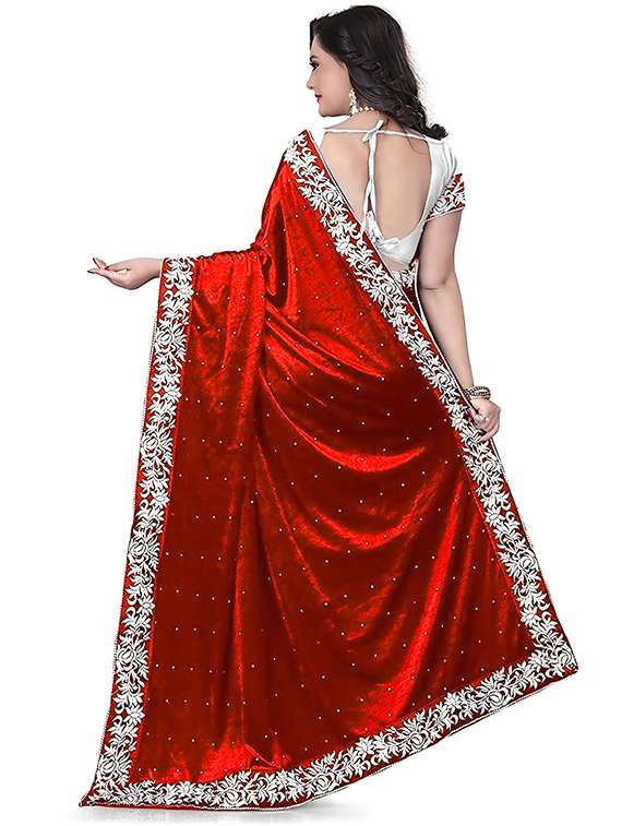 women self design half & half saree with blouse - 22489495 -  Standard Image - 2