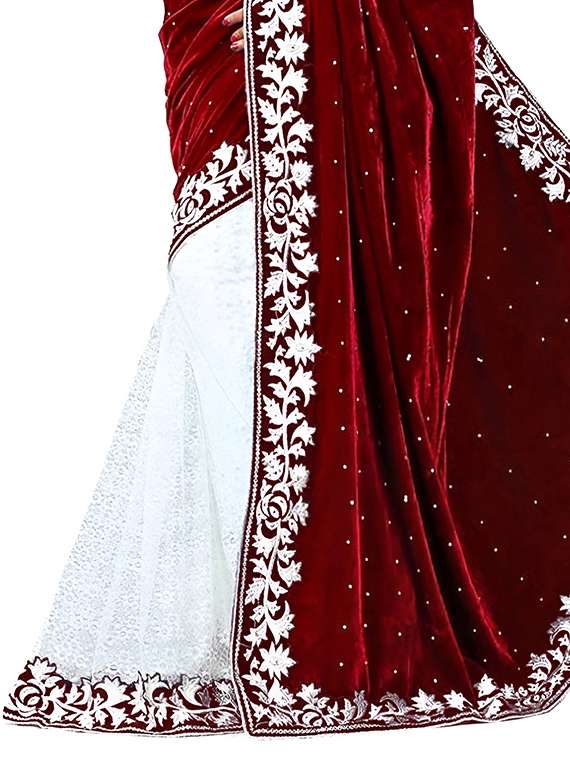 women self design half & half saree with blouse - 22489498 -  Standard Image - 2
