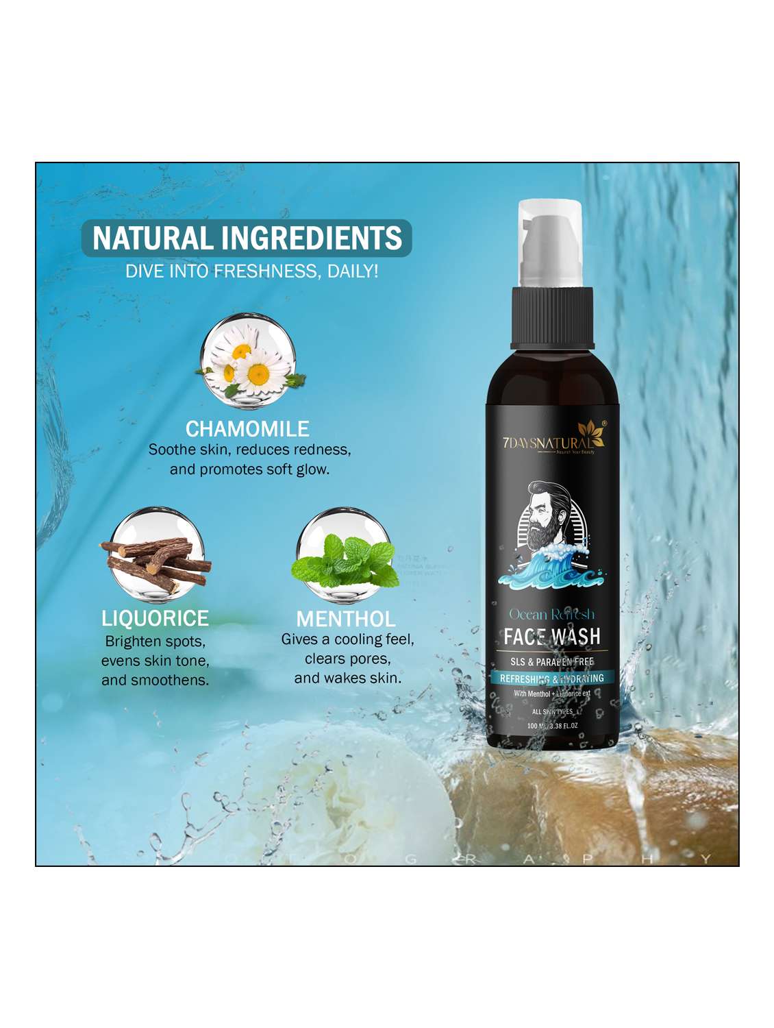 ocean refresh  face wash - 22489524 -  Standard Image - 2