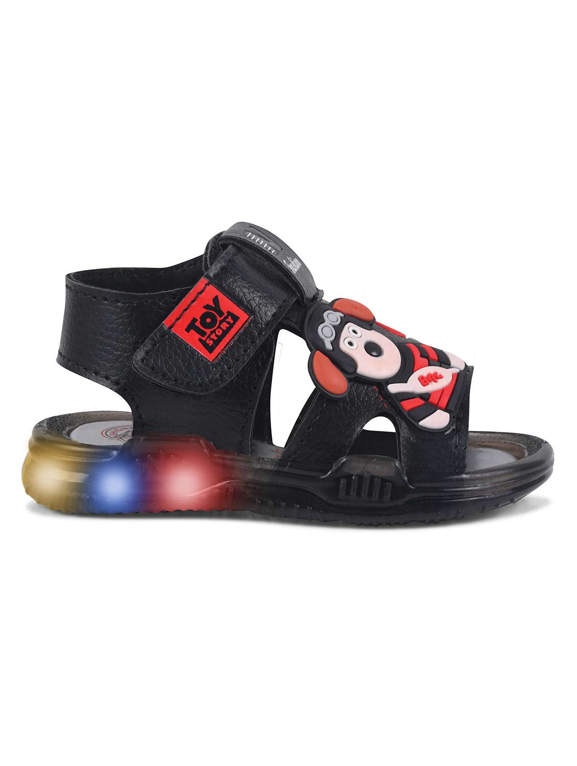 kids black synthetic floater - 22489553 -  Standard Image - 2
