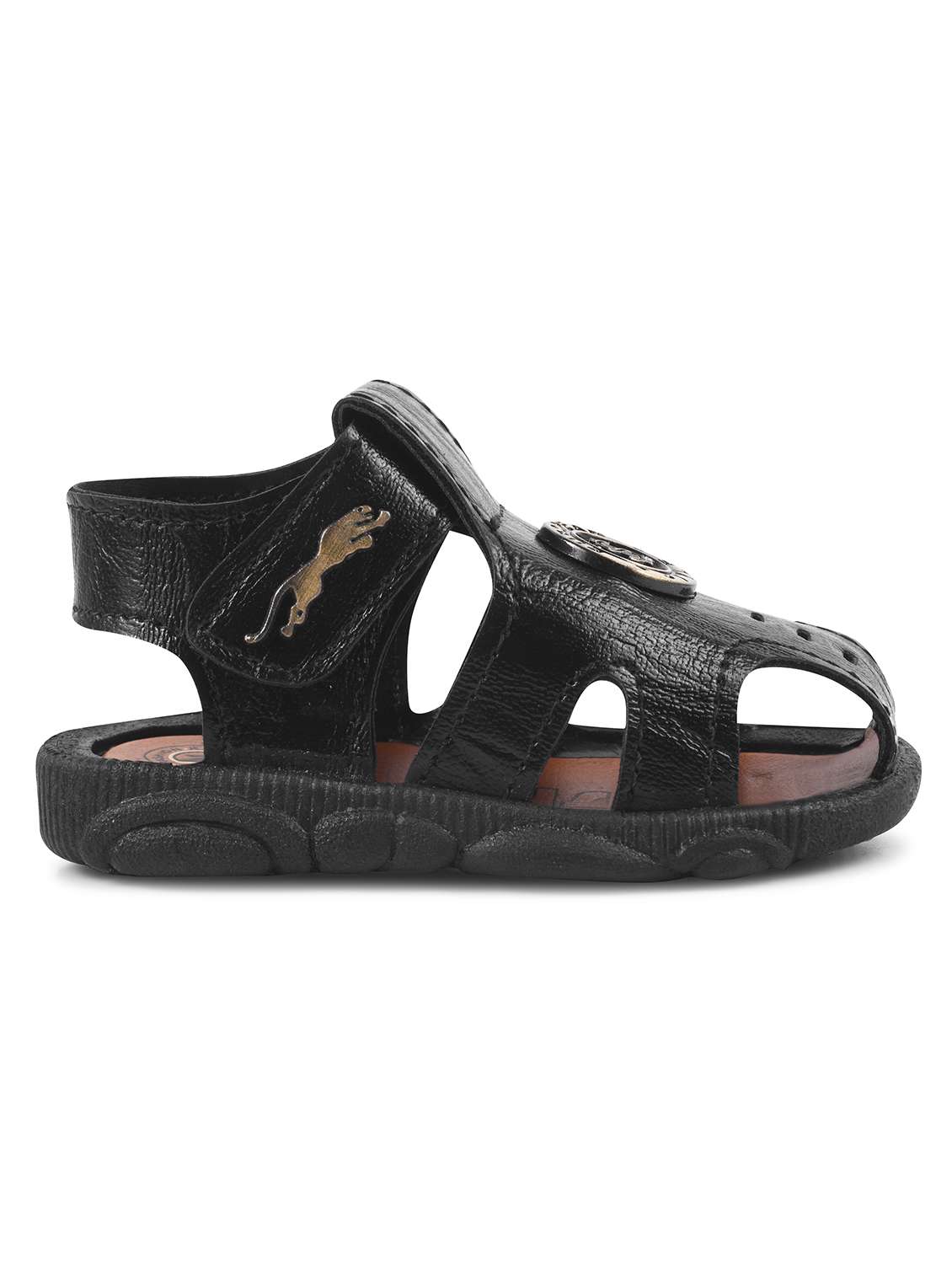 Kids Black Synthetic Floater - 22489568 -  Standard Image - 2