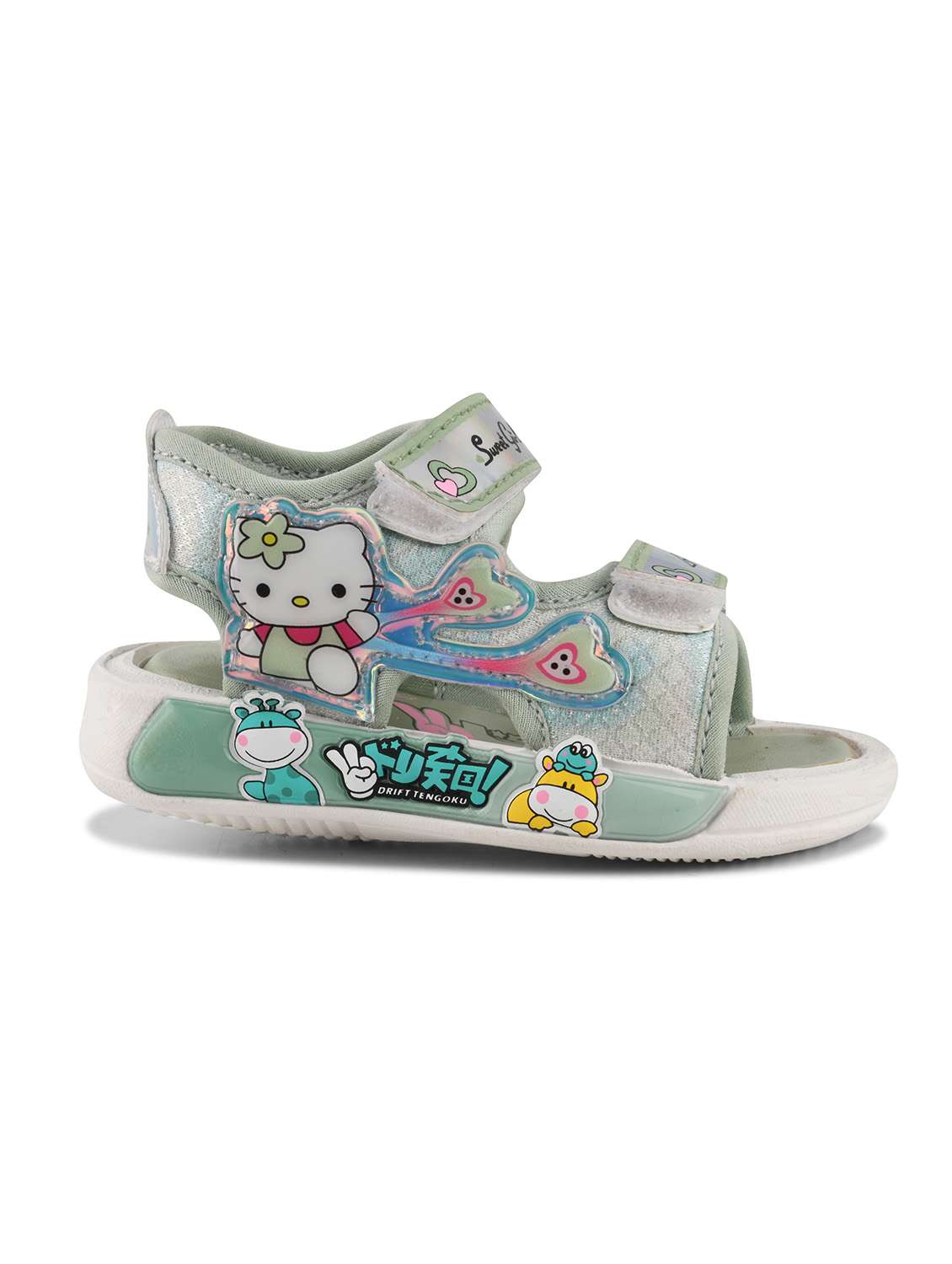 Kids Green Synthetic Floater - 22489605 -  Standard Image - 2