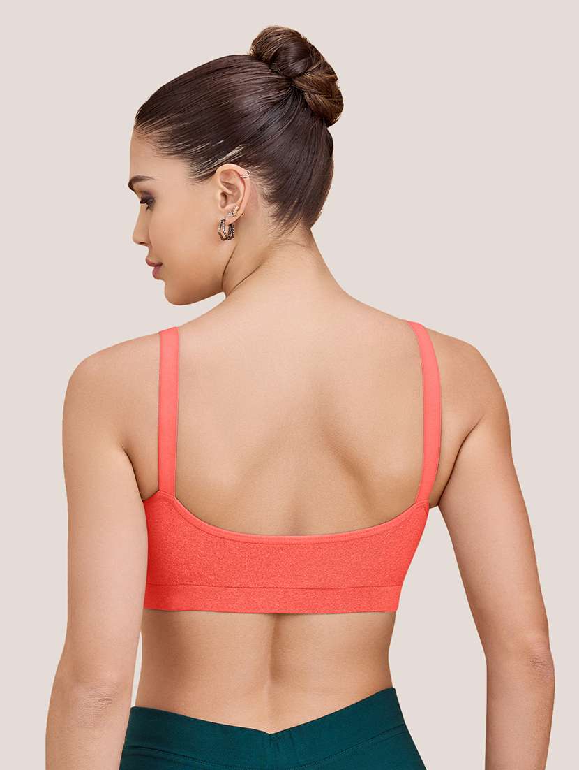 women pack of 2 non padded lycra regular strap sports bra - 22489807 -  Standard Image - 2