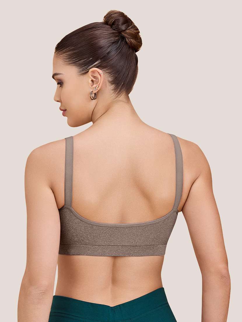 women pack of 2 non padded lycra regular strap sports bra - 22489809 -  Standard Image - 2