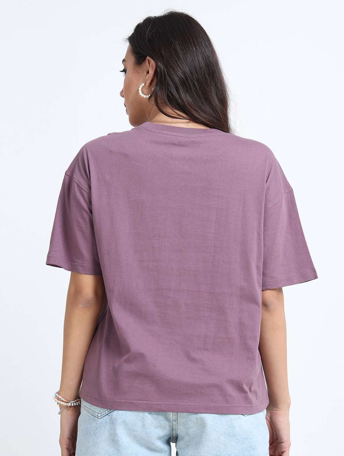 women pink cotton boxy t-shirt - 22489830 -  Standard Image - 2