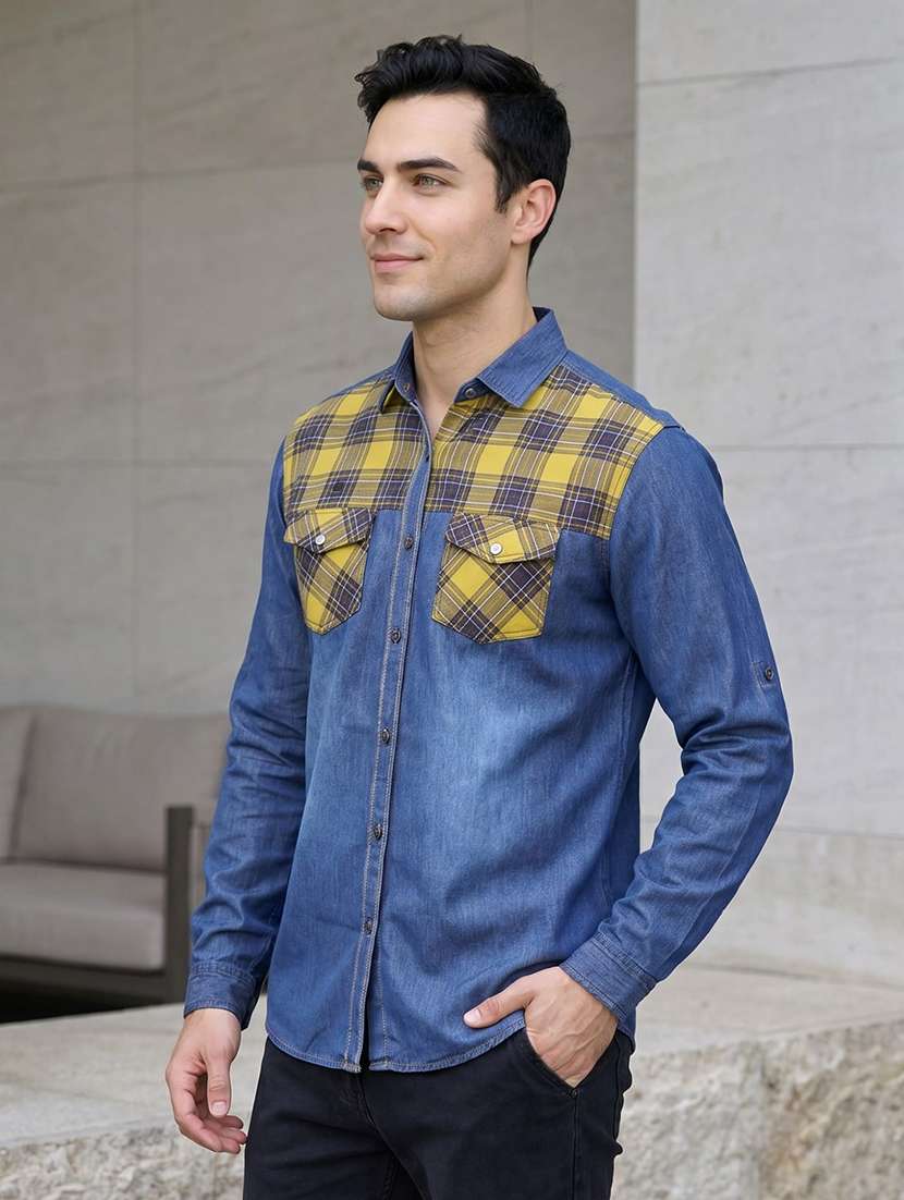 men checkered long sleeve regular fit casual shirt - 22489860 -  Standard Image - 2