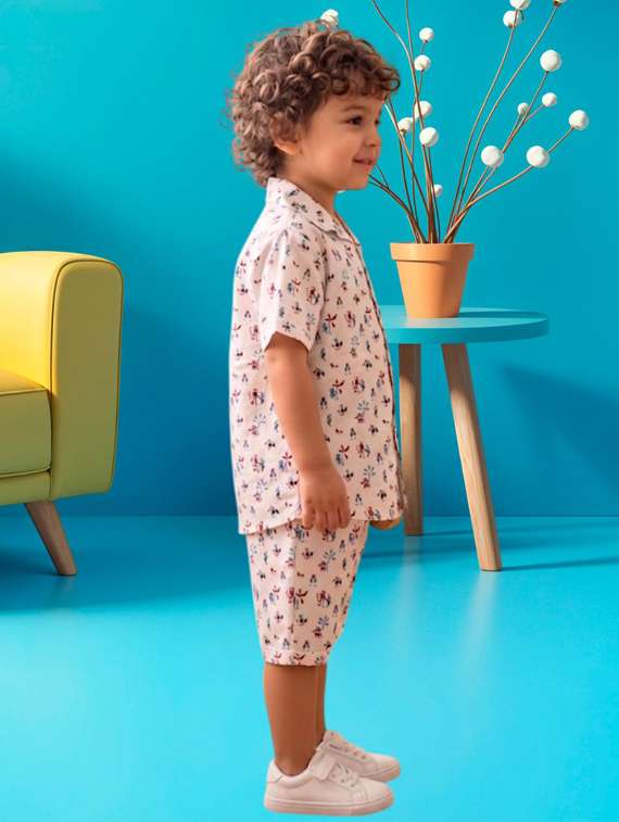 boys printed short sleeves shirt and shorts set - 22489868 -  Standard Image - 2