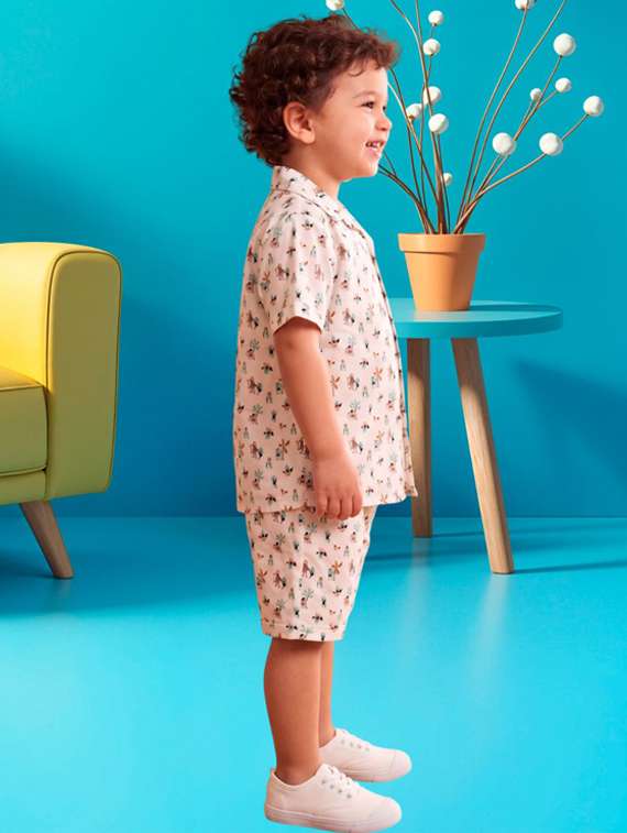 boys printed short sleeves shirt and shorts set - 22489869 -  Standard Image - 2
