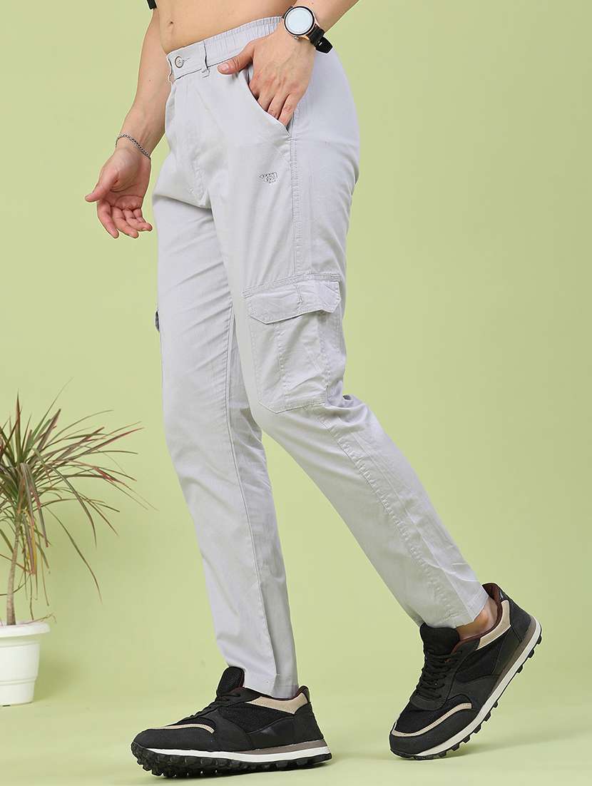 men solid mid rise regular fit cargo  - 22490273 -  Standard Image - 2