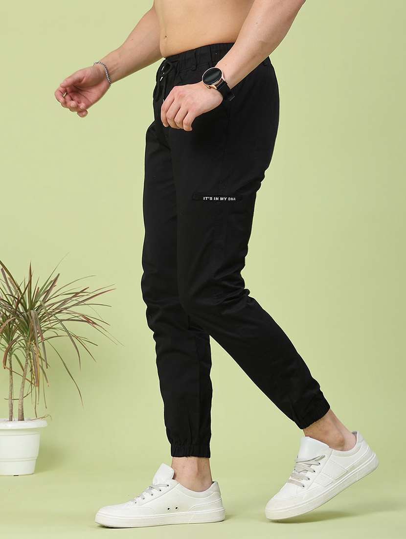 men solid mid rise regular fit jogger - 22490281 -  Standard Image - 2