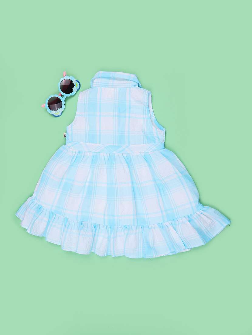 Girls Printed Sleeveless Tiered Frock - 22490302 -  Standard Image - 2