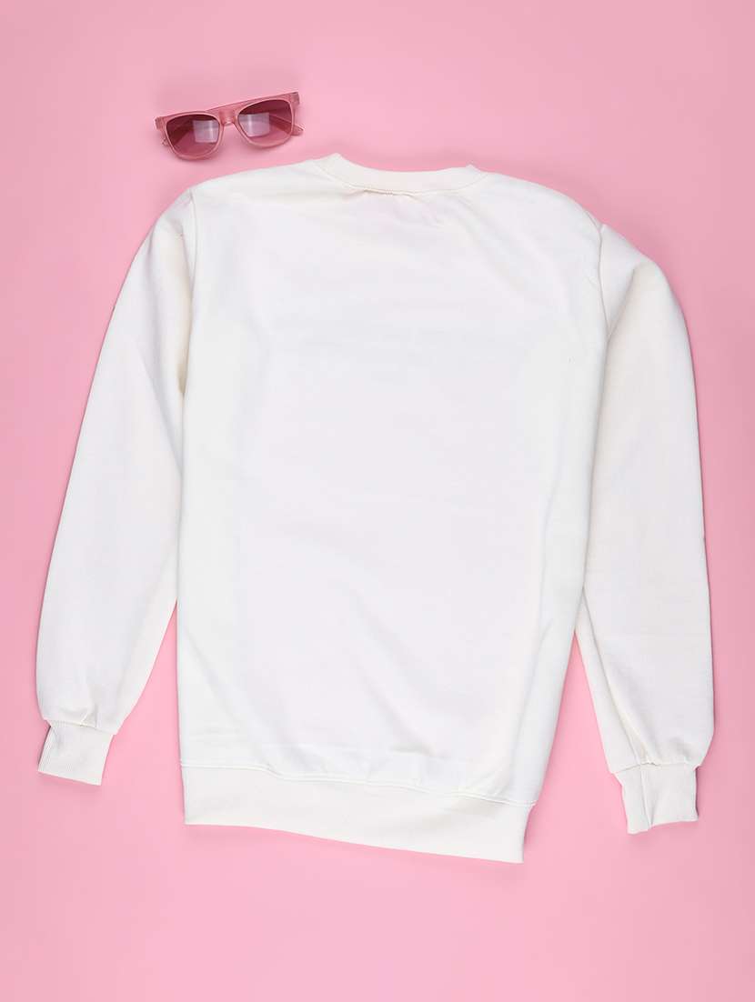 Girls Typographic Long Sleeves Regular Fit Sweatshirt - 22490431 -  Standard Image - 2