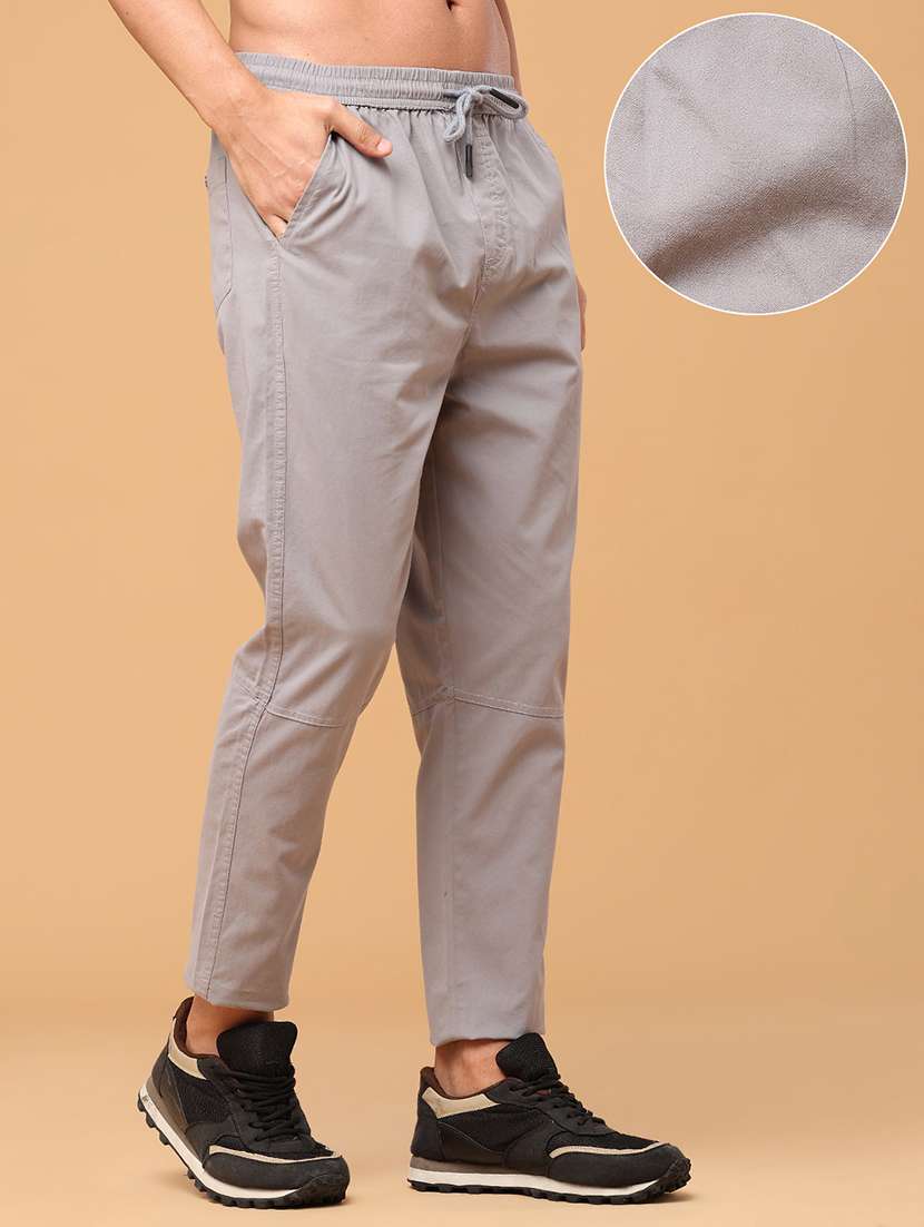 Men Solid Mid Rise Regular Fit Track Pant - 22490860 -  Standard Image - 2
