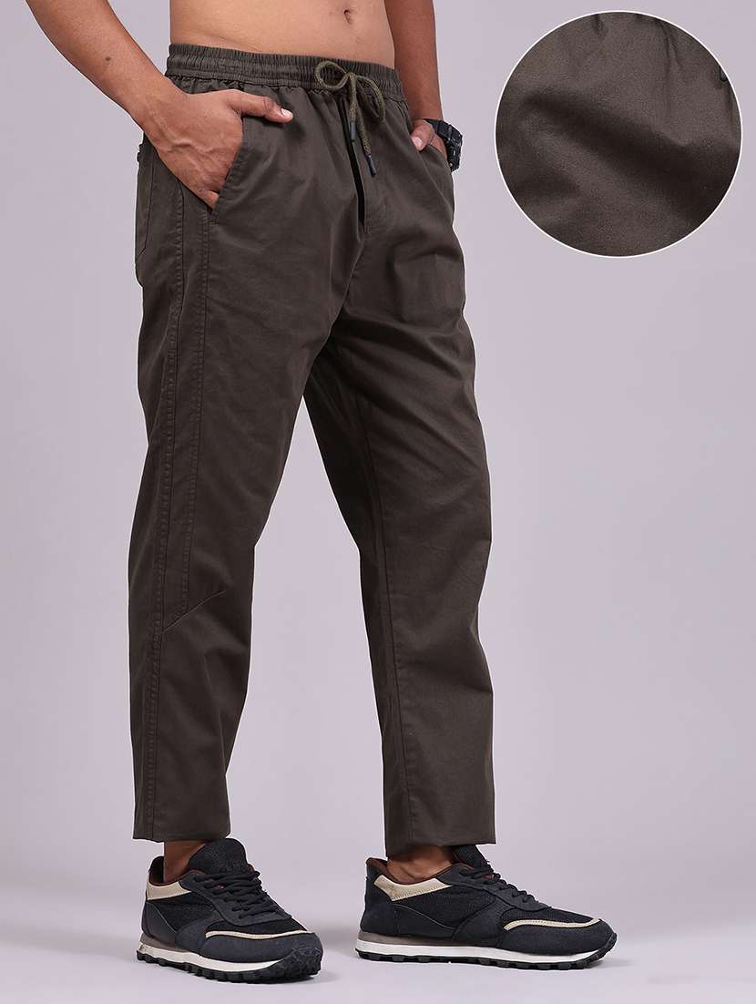 Men Solid Mid Rise Regular Fir Track Pant - 22490870 -  Standard Image - 2