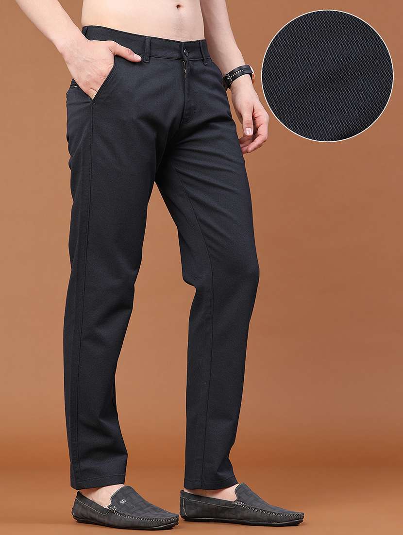 men solid mid rise slim fit chinos - 22491003 -  Standard Image - 2