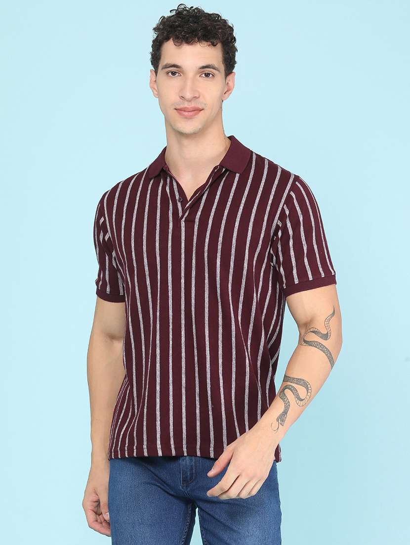 Men Printed Short Sleeves Polo T-shirt - 22491027 -  Standard Image - 2
