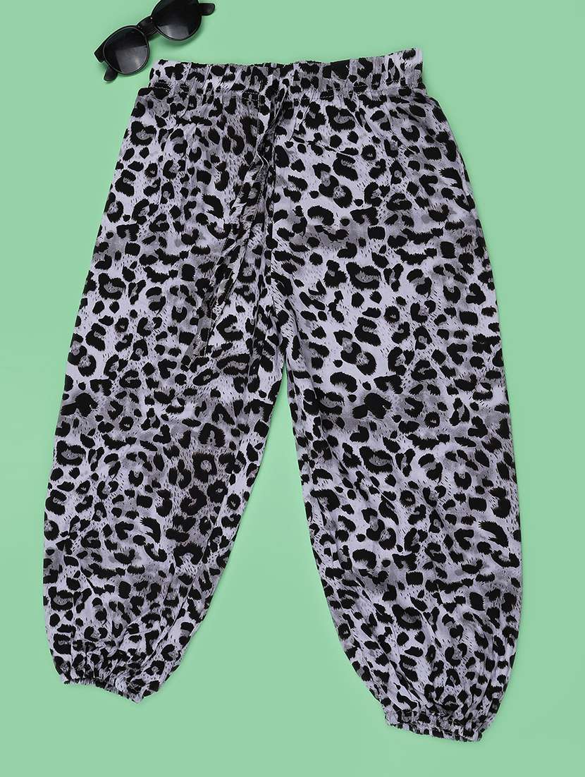 girls printed mid rise regular fit jogger - 22491152 -  Standard Image - 2