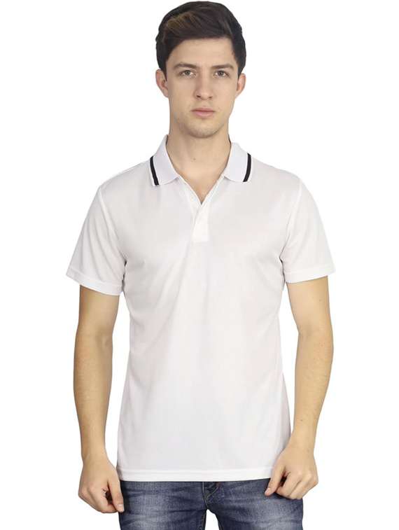 men solid short sleeve regular fit polo t-shirt