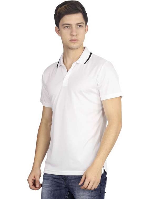 men solid short sleeve regular fit polo t-shirt - 22491407 -  Standard Image - 2