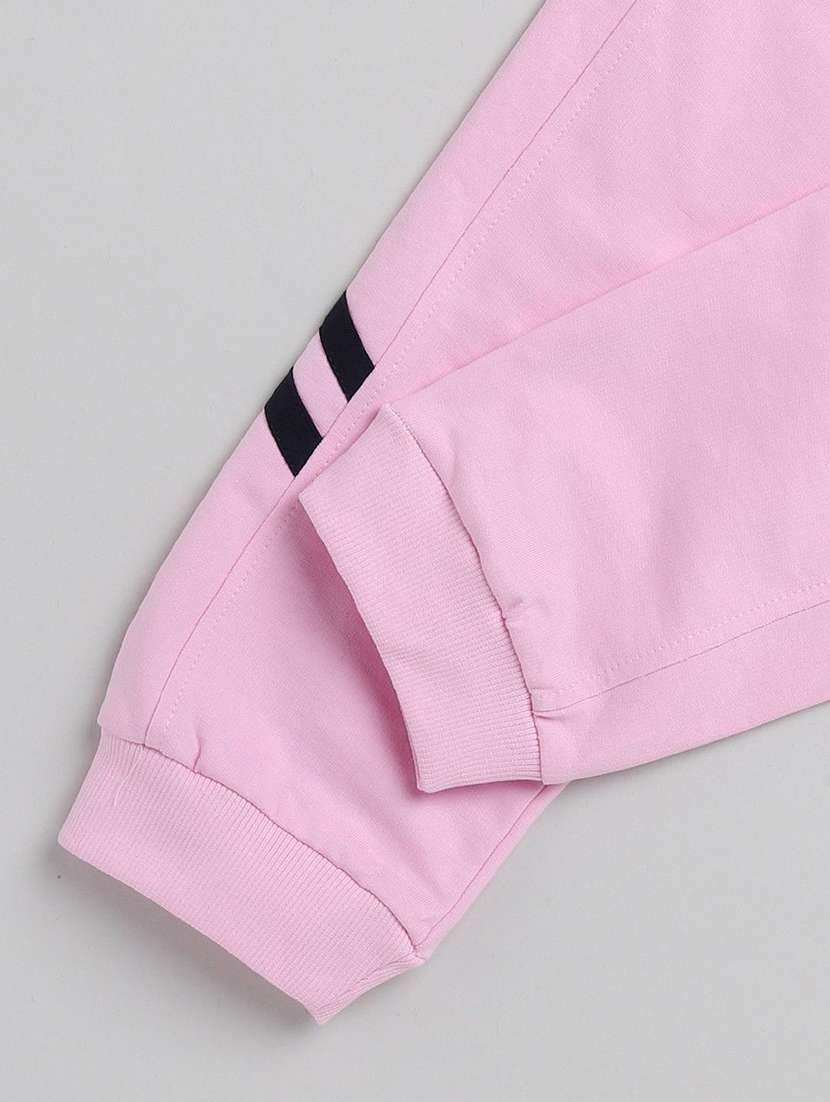 girls pink cotton blend graphic jogger track pants - 22495213 -  Standard Image - 2