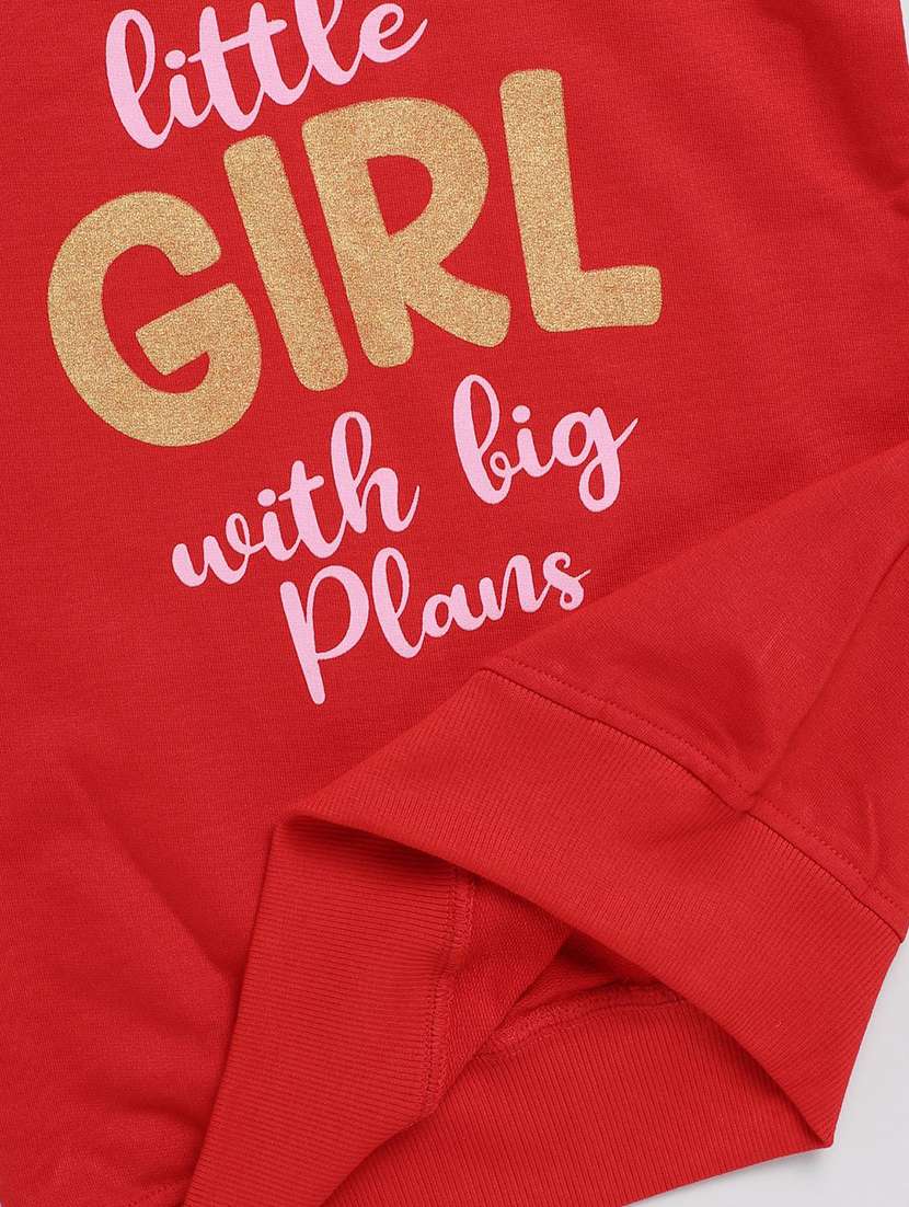 boys red cotton front print sweatshirt - 22495219 -  Standard Image - 2