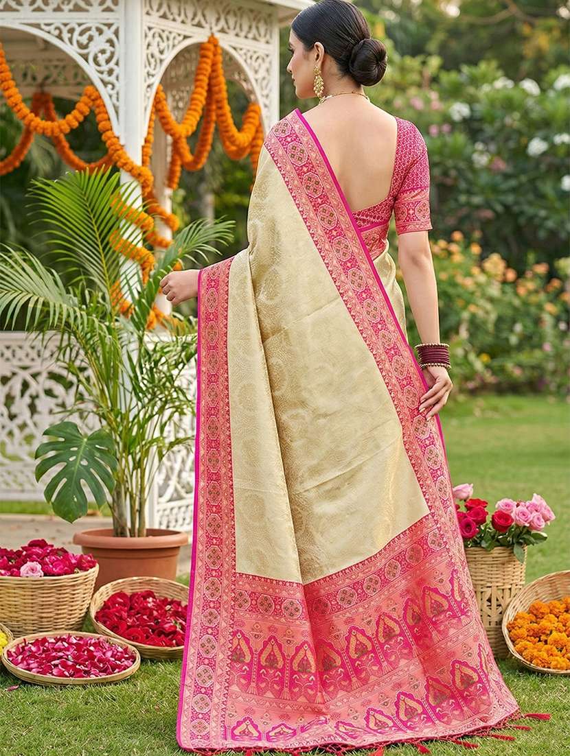 women self design kanjivaram saree with blouse - 22495225 -  Standard Image - 2