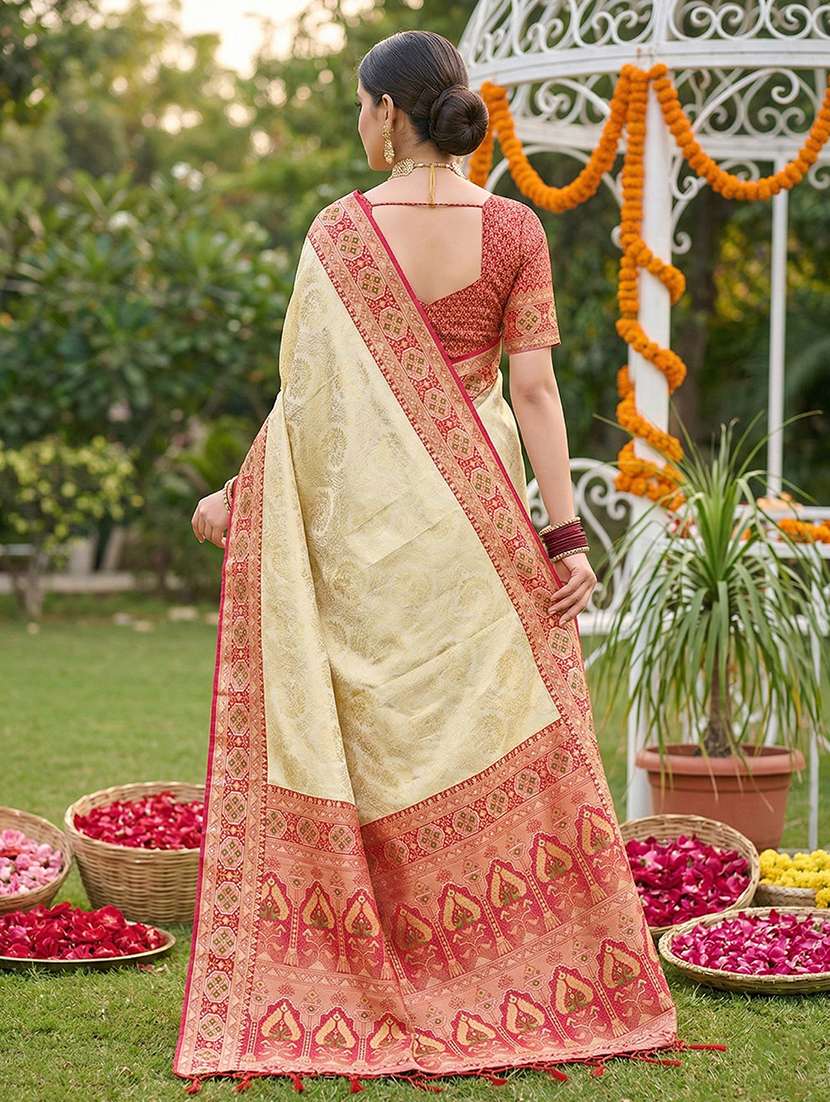 women self design kanjivaram saree with blouse - 22495227 -  Standard Image - 2