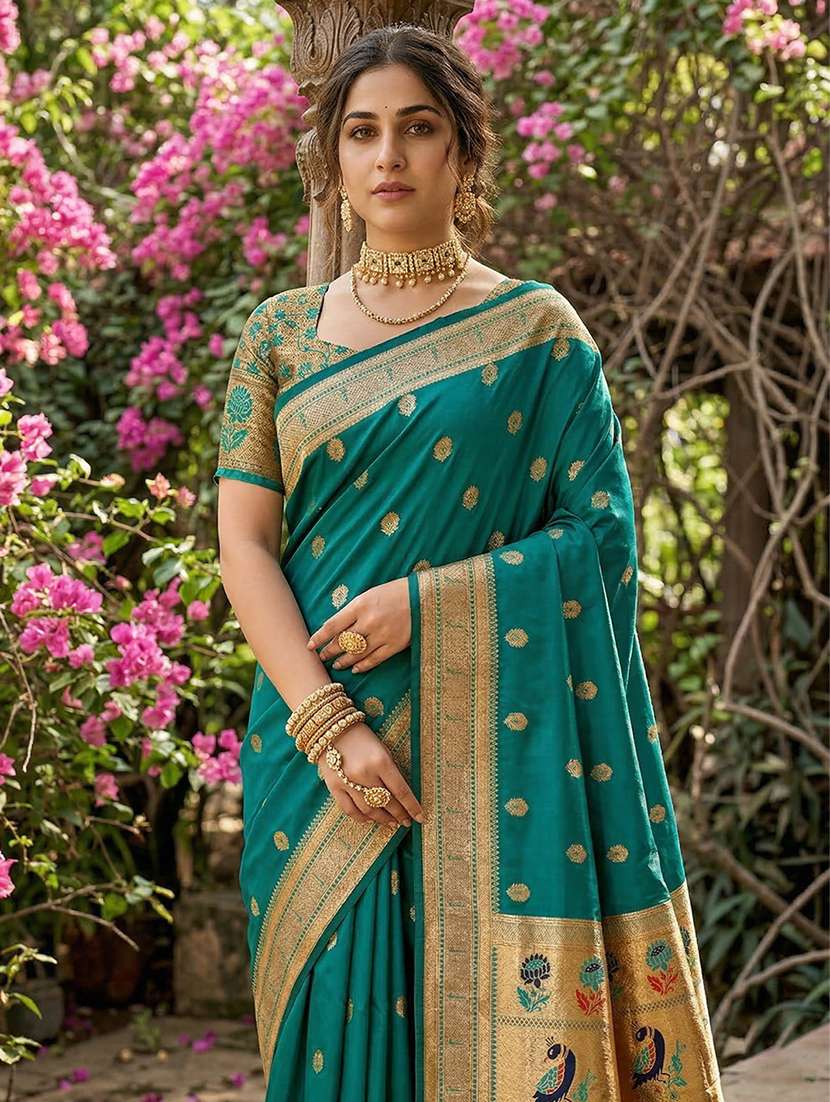women self design paithani saree with blouse - 22495231 -  Standard Image - 2