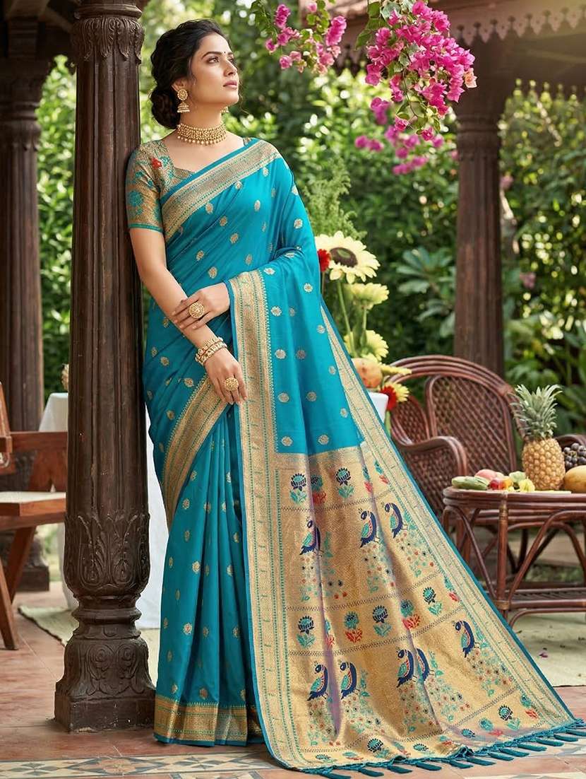 women self design paithani saree with blouse - 22495235 -  Standard Image - 2