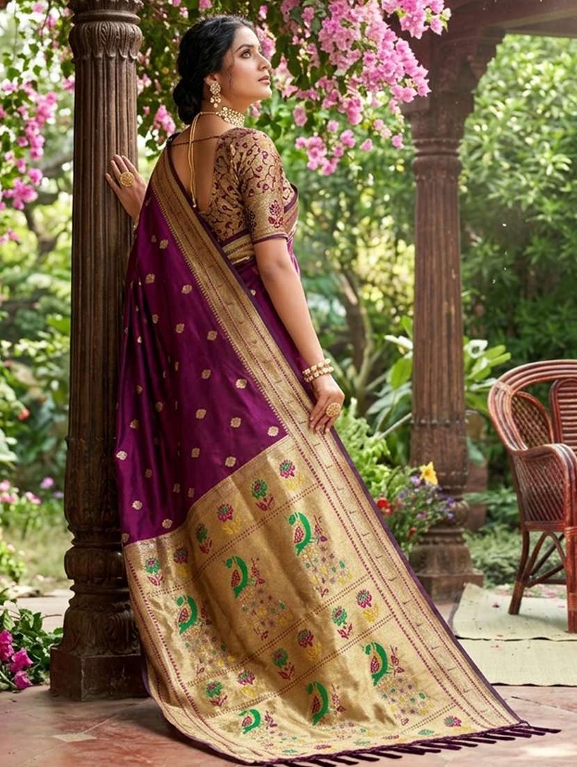 women self design paithani saree with blouse - 22495236 -  Standard Image - 2