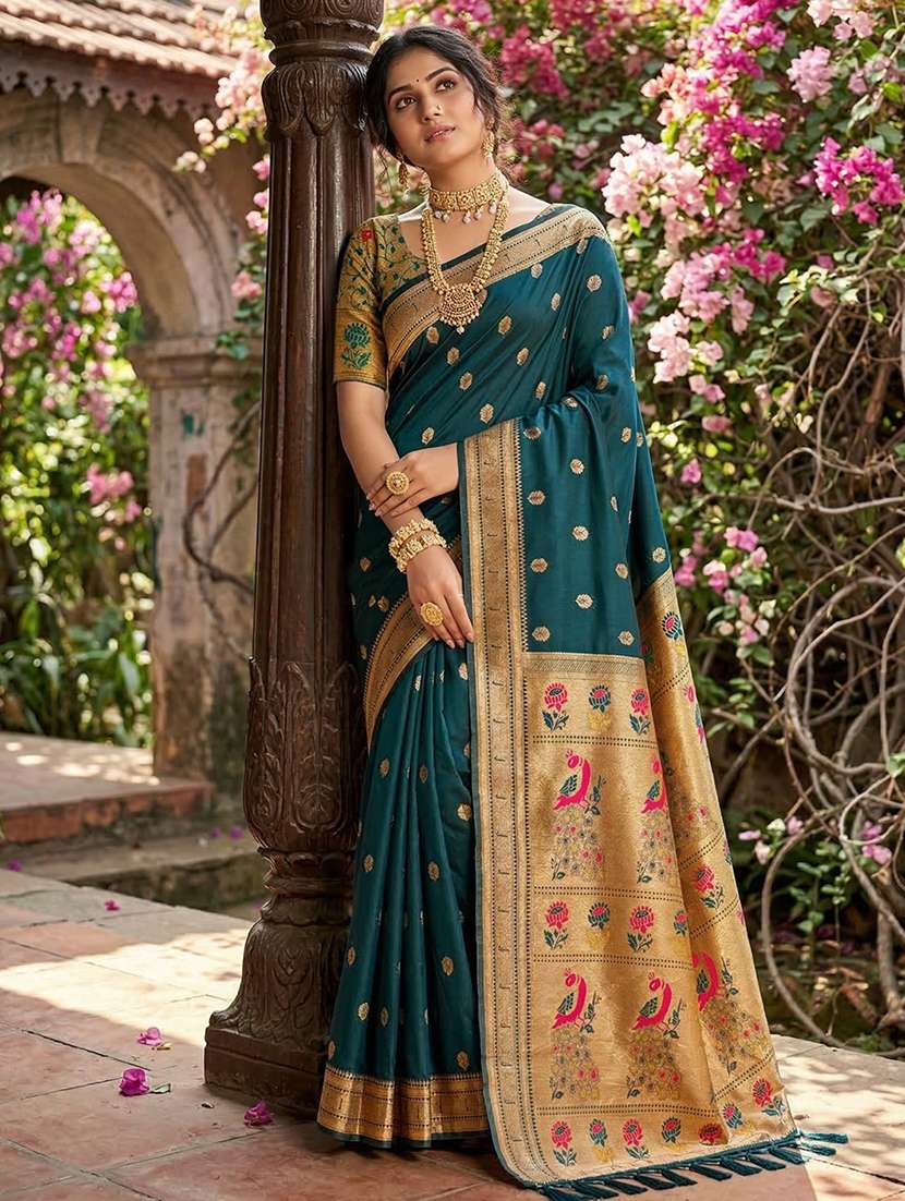 women self design paithani saree with blouse - 22495237 -  Standard Image - 2