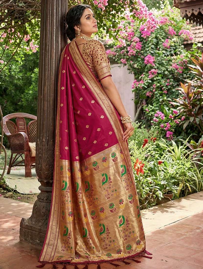 women self design paithani saree with blouse - 22495238 -  Standard Image - 2