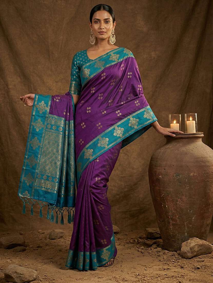 women self design banarasi saree with blouse - 22495239 -  Standard Image - 2