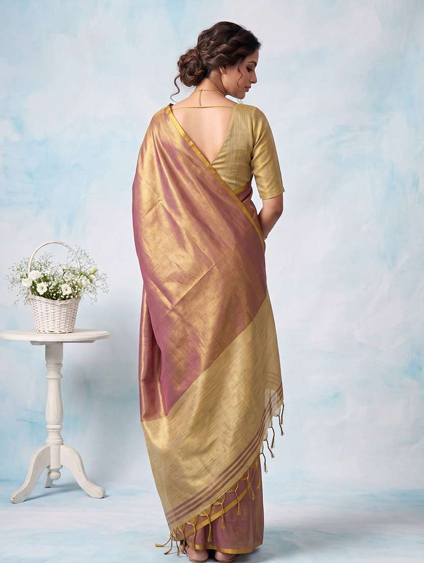 women solid plain saree with blouse - 22495288 -  Standard Image - 2