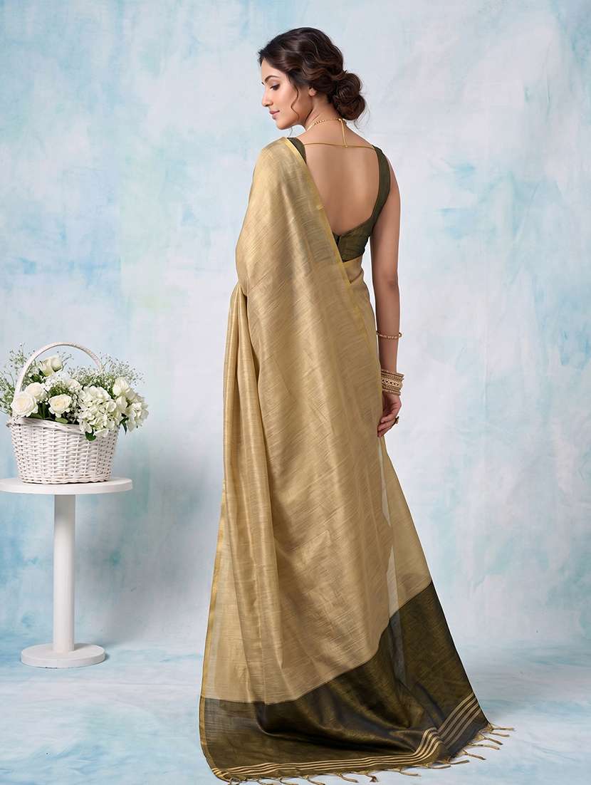 women solid plain saree with blouse - 22495291 -  Standard Image - 2