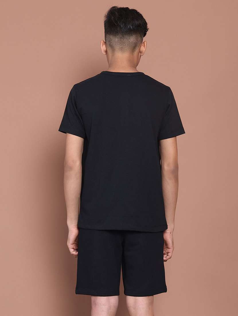 boys black cotton t-shirt - 22495317 -  Standard Image - 2