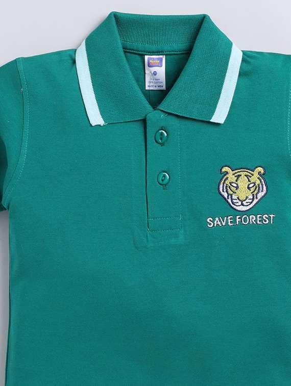 boys green cotton blend t-shirt - 22495358 -  Standard Image - 2