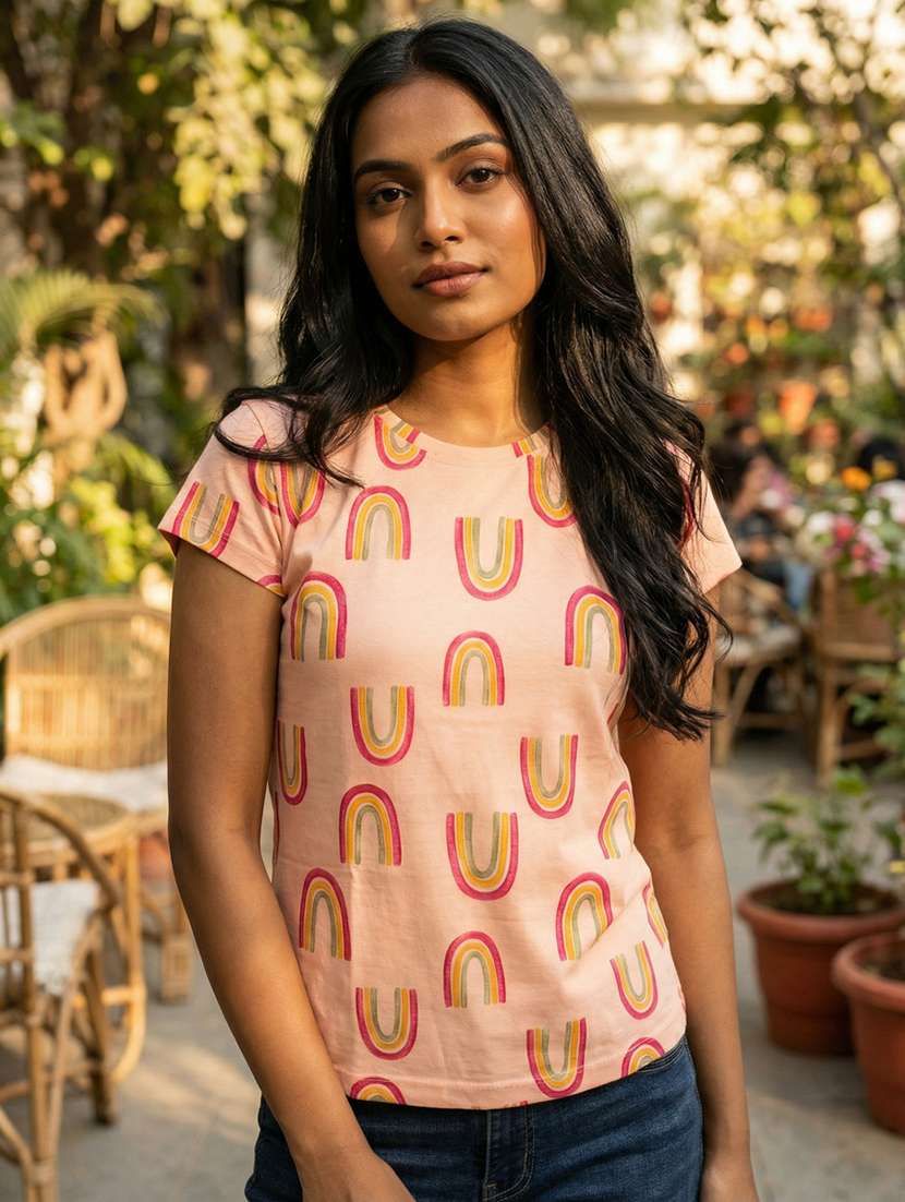 girls cotton blend regular t-shirt