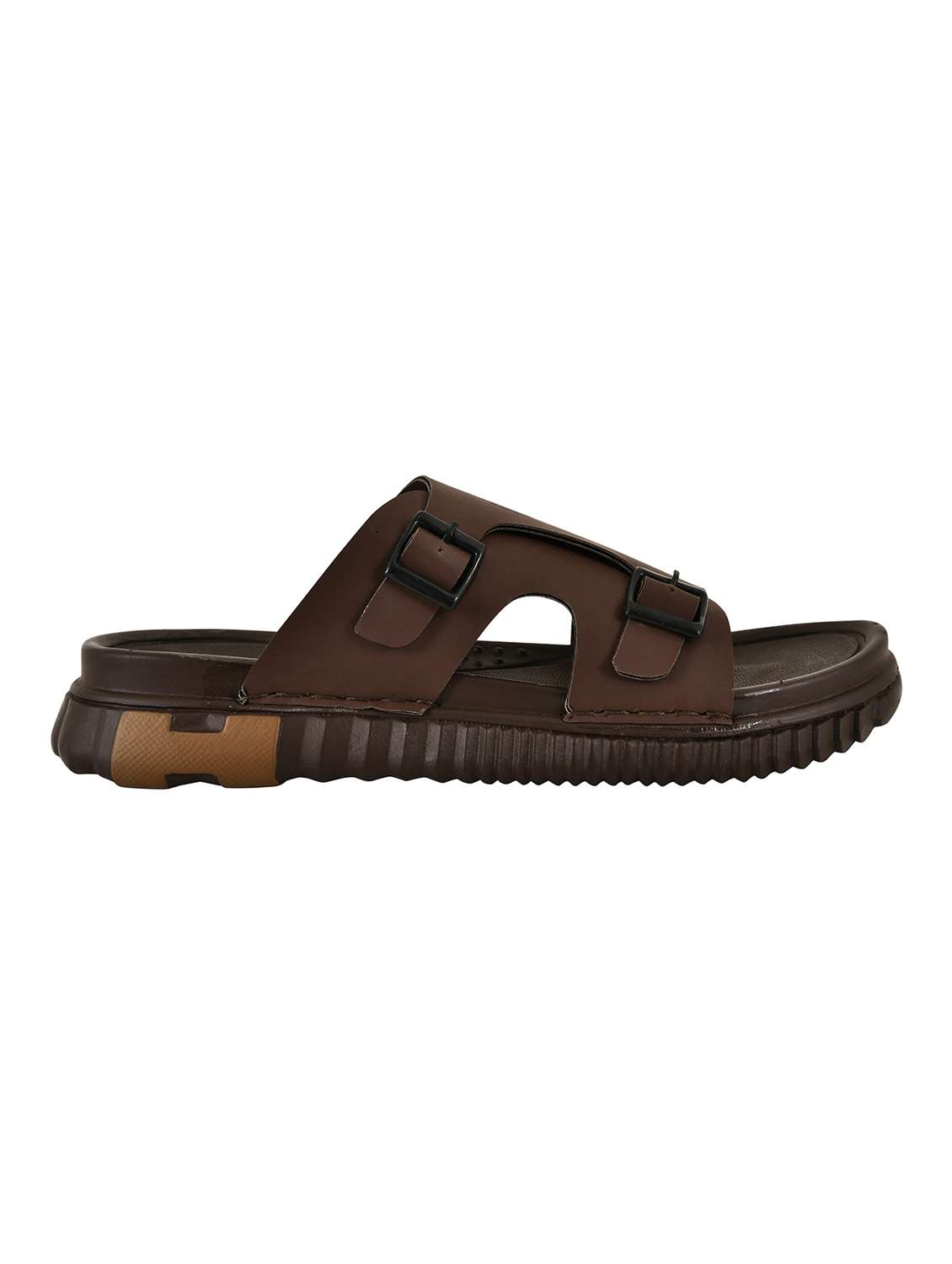 men brown slip on sandal - 22495885 -  Standard Image - 2