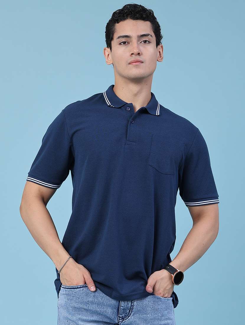 men solid short sleeves polo t-shirt - 22496398 -  Standard Image - 2