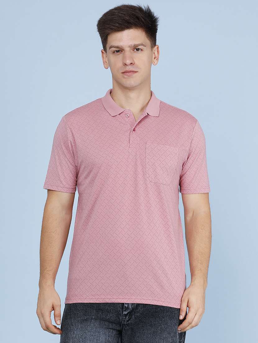Men Printed Short Sleeves Polo T-shirt - 22496441 -  Standard Image - 2