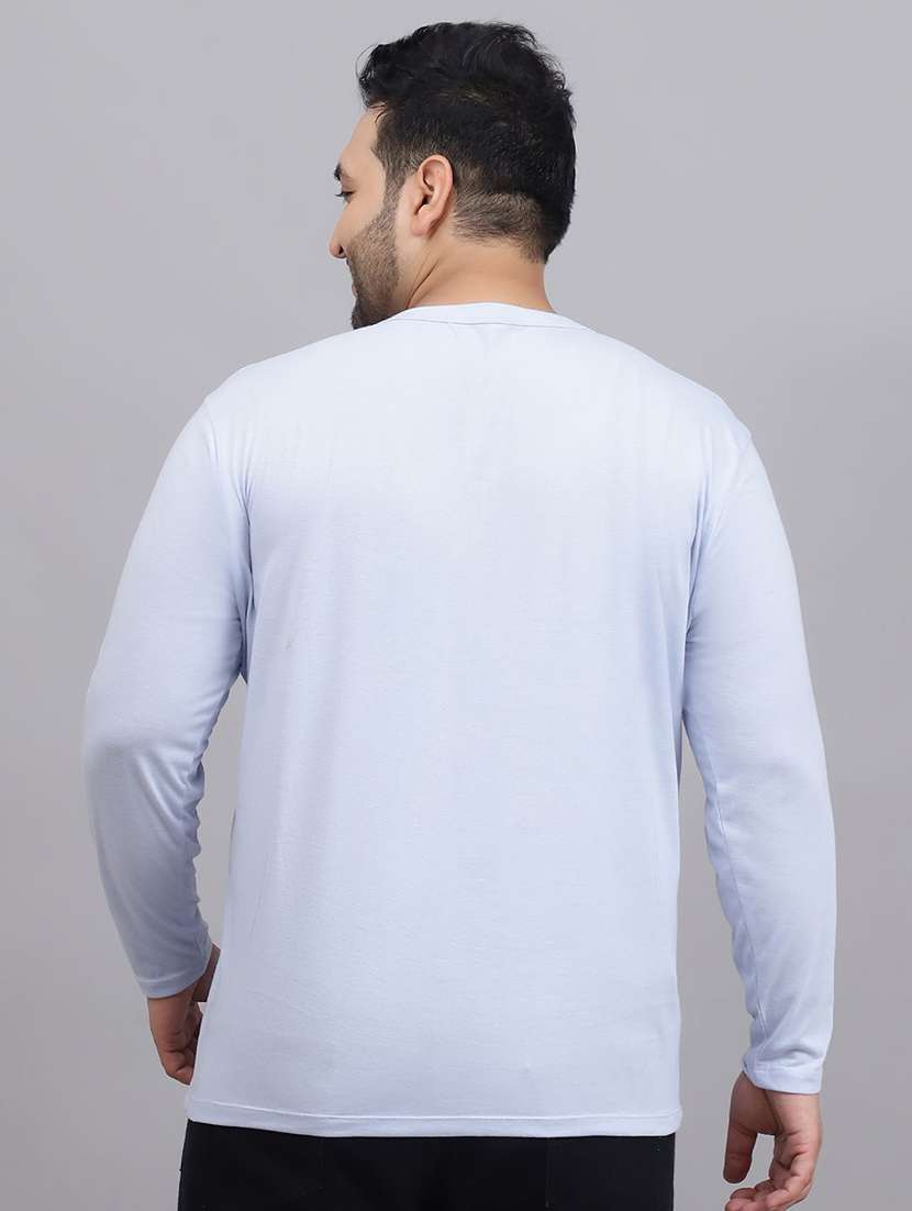 men plus size solid long sleeve regular fit t-shirt - 22497135 -  Standard Image - 2