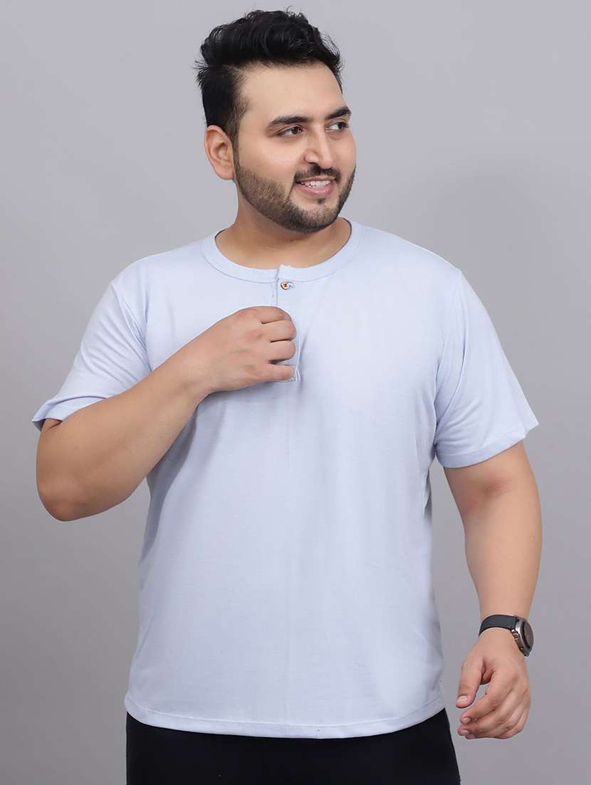 men plus size solid short sleeve regular fit t-shirt