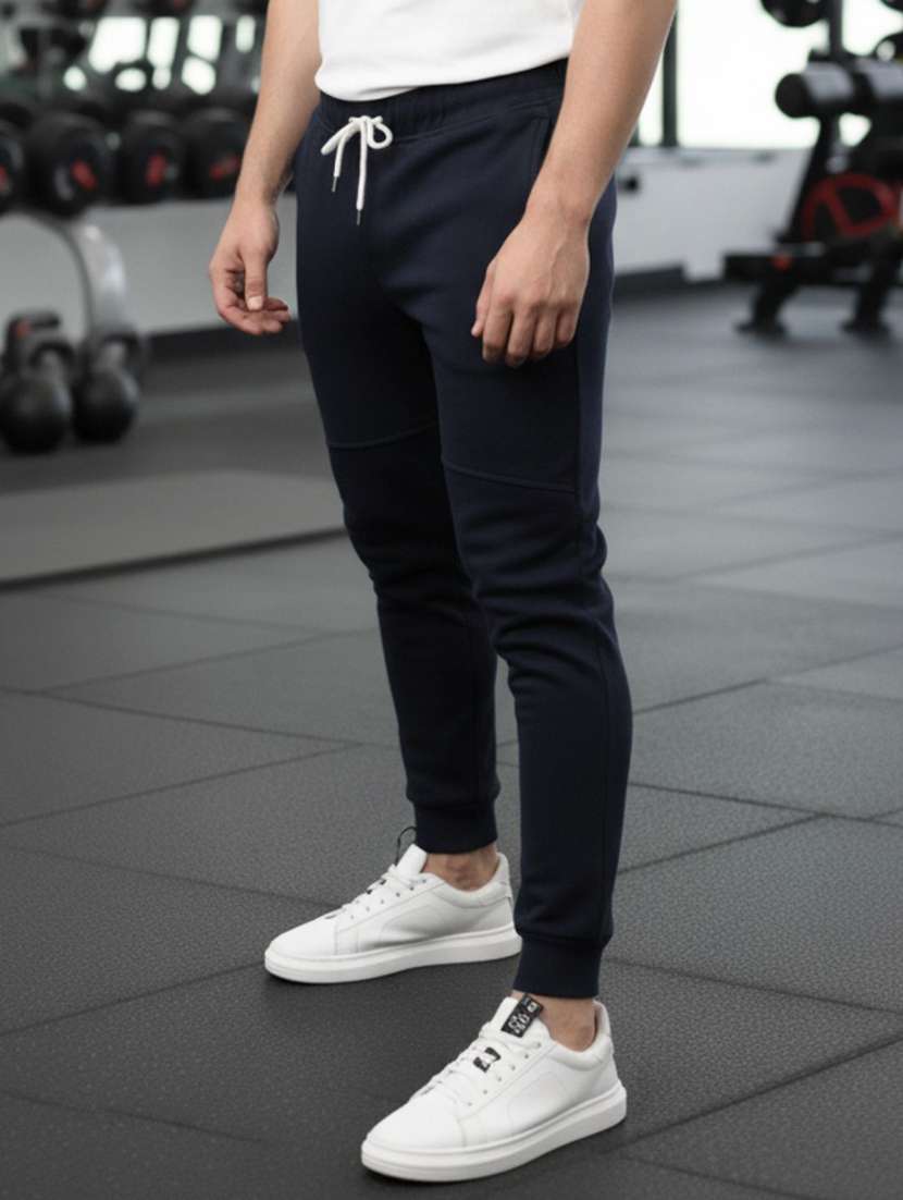 Men Solid Mid Rise Regular Fit Jogger - 22497290 -  Standard Image - 2