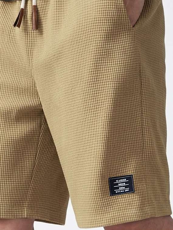 Men Textured Mid Rise Regular Fit Short - 22497404 -  Standard Image - 2
