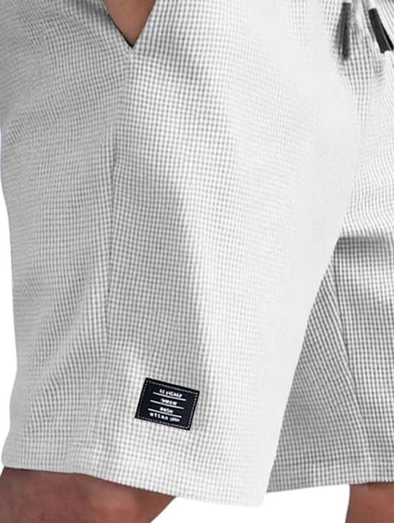 men textured mid rise regular fit short - 22497408 -  Standard Image - 2